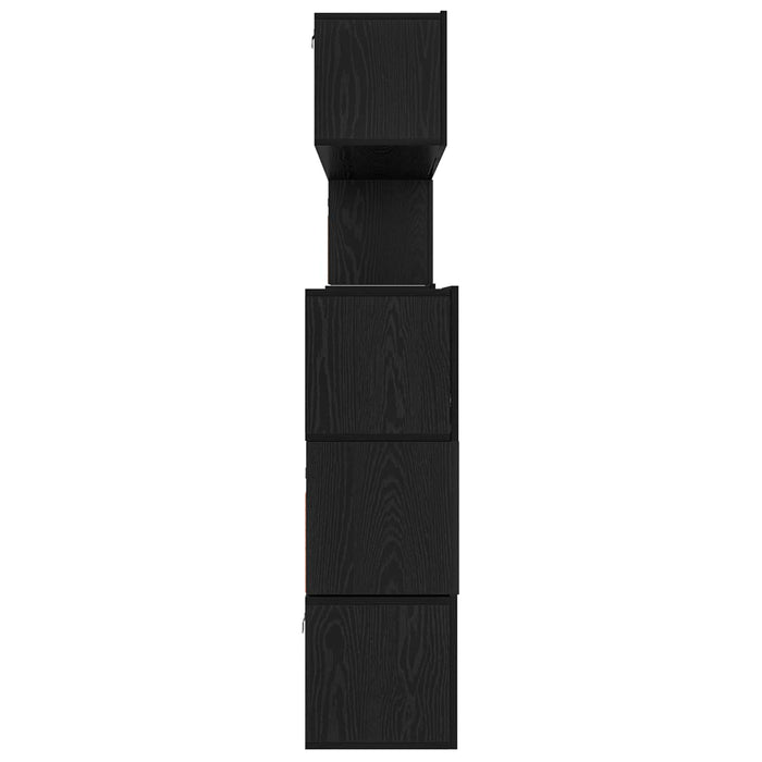 Set comodă TV Pe perete 8 pcs Stejar Negru Lemn compozit - WALTI WALTI