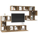 Set comodă TV Pe perete 8 pcs Stejar Artizanal Lemn compozit - WALTI WALTI