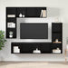 Set comodă TV cu depozitare 4 pcs Stejar negru Lemn compozit - WALTI WALTI