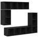 Set comodă TV cu depozitare 4 pcs Stejar negru Lemn compozit - WALTI WALTI