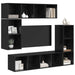 Set comodă TV cu depozitare 4 pcs Stejar negru Lemn compozit - WALTI WALTI