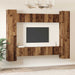 Set comodă TV 10 pcs Lemn Vechi 30,5 x 30 x 90 cm Lemn compozit - WALTI WALTI