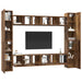 Set comodă TV 10 pcs Lemn Vechi 30,5 x 30 x 90 cm Lemn compozit - WALTI WALTI