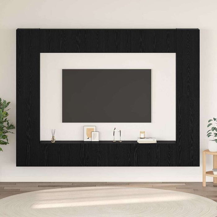 Set comodă TV 10 pcs Stejar negru Mediu 30.5 x 30 x 90 cm - WALTI WALTI