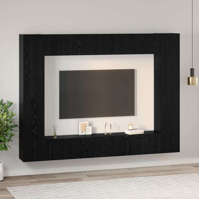 Set comodă TV 10 pcs Stejar negru Mediu 30.5 x 30 x 90 cm - WALTI WALTI