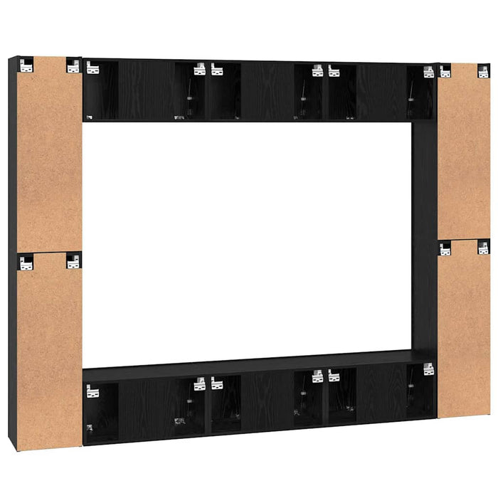 Set comodă TV 10 pcs Stejar negru Mediu 30.5 x 30 x 90 cm - WALTI WALTI