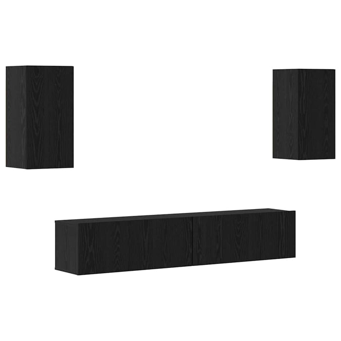 Set dulapuri TV cu raft 4 pcs Stejar negru 80 x 30 x 30.5 cm - WALTI WALTI