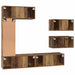 Set comodă TV 6 pcs Lemn vechi 30.5 x 30 x 90 cm Lemn compozit - WALTI WALTI