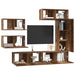 Set comodă TV 6 pcs Lemn vechi 30.5 x 30 x 90 cm Lemn compozit - WALTI WALTI