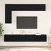 Set comodă TV cu raft Pe perete Altele 6 pcs Stejar negru 30.5 x 30 x 90 cm - WALTI WALTI