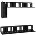 Set comodă TV cu raft Pe perete Altele 6 pcs Stejar negru 30.5 x 30 x 90 cm - WALTI WALTI
