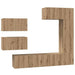 Set comodă TV cu raft Altele 6 pcs stejar artizanal 30.5 x 30 x 90 cm - WALTI WALTI