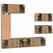 Set comodă TV cu raft Altele 6 pcs stejar artizanal 30.5 x 30 x 90 cm - WALTI WALTI