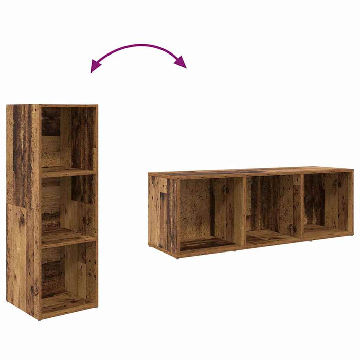 Set comodă TV Pe perete 3 pcs Maro Lemn compozit - WALTI WALTI