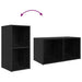 Set comodă TV Pe perete 3 pcs Negru Lemn compozit - WALTI WALTI