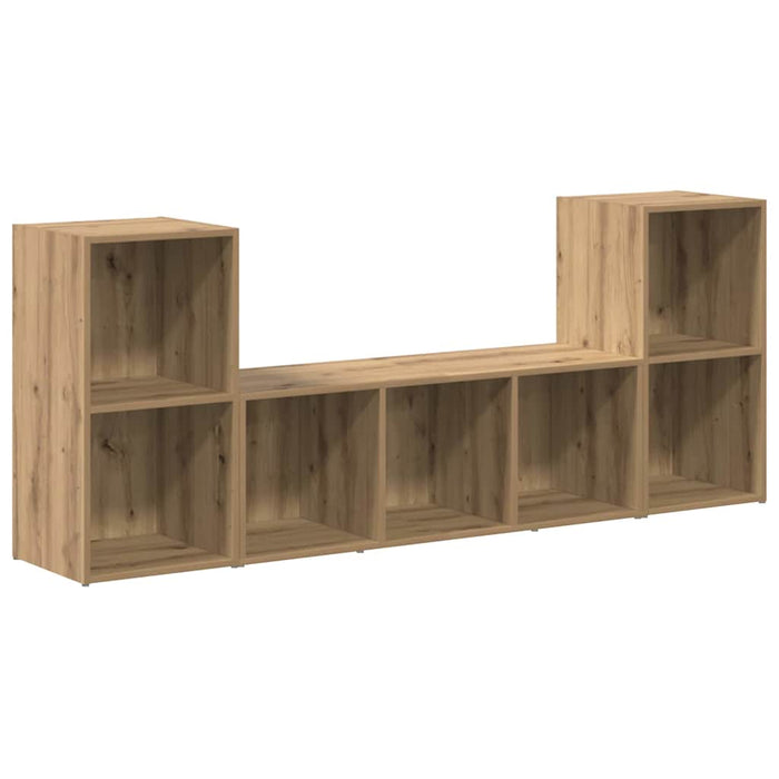 Set comodă TV Pe perete 3 pcs Maro Lemn compozit - WALTI WALTI