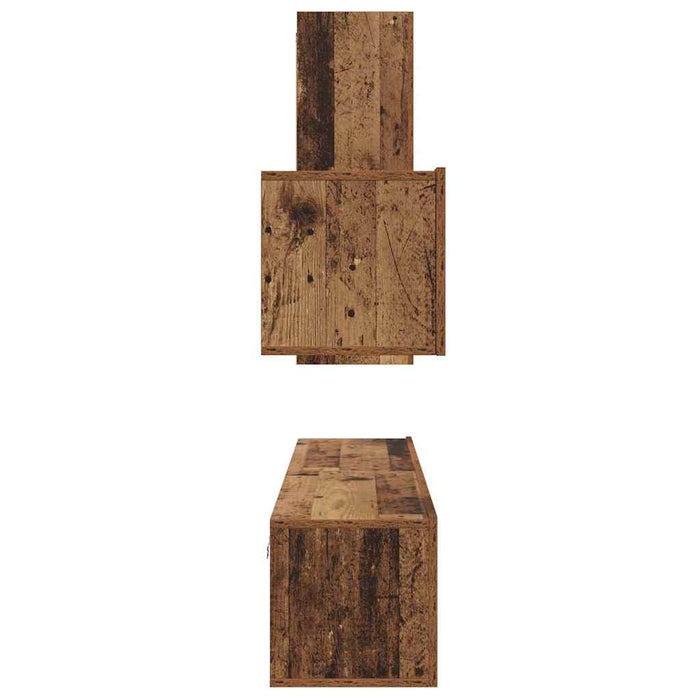 Set comodă TV cu sertar 4 pcs Lemn Vechi Lemn compozit - WALTI WALTI