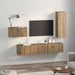 Set comodă TV cu sertar 4 pcs Stejar Artizanal Lemn compozit - WALTI WALTI