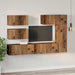 Set comodă TV 6 pcs Lemn vechi 30.5 x 30 x 90 cm Lemn compozit - WALTI WALTI