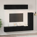 Set comodă TV cu raft Pe perete Altele 6 pcs Stejar negru 30.5 x 30 x 90 cm - WALTI WALTI