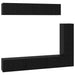 Set comodă TV cu raft Pe perete Altele 6 pcs Stejar negru 30.5 x 30 x 90 cm - WALTI WALTI