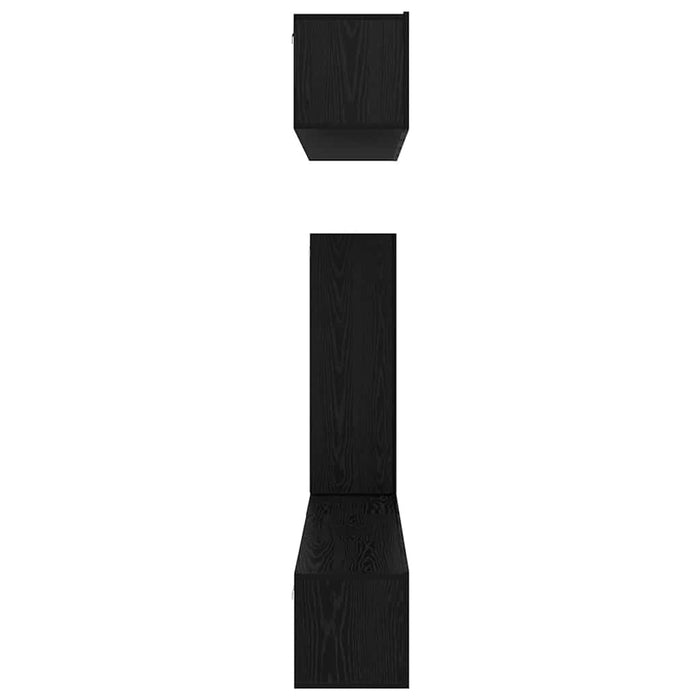 Set comodă TV cu raft Pe perete Altele 6 pcs Stejar negru 30.5 x 30 x 90 cm - WALTI WALTI
