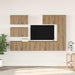 Set comodă TV cu raft Altele 6 pcs stejar artizanal 30.5 x 30 x 90 cm - WALTI WALTI