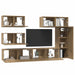 Set comodă TV cu raft Altele 6 pcs stejar artizanal 30.5 x 30 x 90 cm - WALTI WALTI