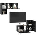 Set Cabinet TV cu raft cu depozitare cu ușă 4 pcs Stejar negru 60 x 30 x 30 cm - WALTI WALTI