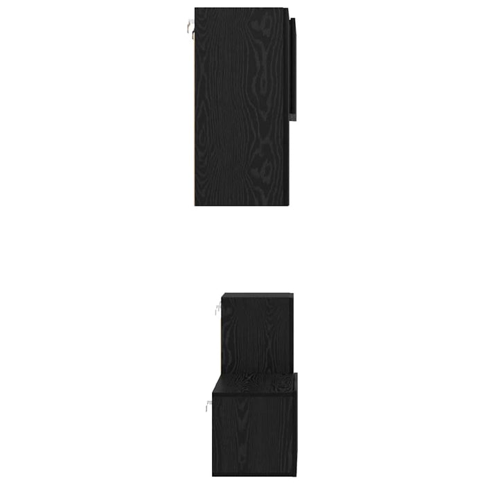 Set Cabinet TV cu raft cu depozitare cu ușă 4 pcs Stejar negru 60 x 30 x 30 cm - WALTI WALTI