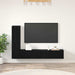Dulap pentru TV pe Perete 4 pcs Stejar negru Lemn compozit - WALTI WALTI