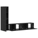 Dulap pentru TV pe Perete 4 pcs Stejar negru Lemn compozit - WALTI WALTI