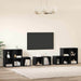 Set dulap TV Pe perete 8 pcs Stejar Negru Lemn compozit - WALTI WALTI