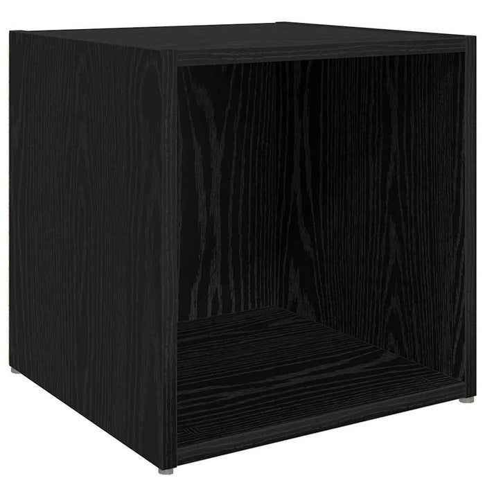 Set dulap TV Pe perete 8 pcs Stejar Negru Lemn compozit - WALTI WALTI