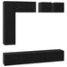 Set comodă TV Pe perete 8 pcs Stejar Negru Lemn compozit - WALTI WALTI