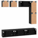 Set comodă TV Pe perete 8 pcs Stejar Negru Lemn compozit - WALTI WALTI