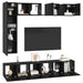 Set comodă TV Pe perete 8 pcs Stejar Negru Lemn compozit - WALTI WALTI