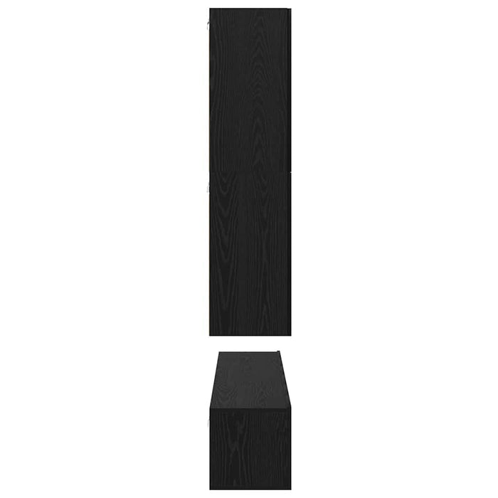 Set comodă TV Pe perete 8 pcs Stejar Negru Lemn compozit - WALTI WALTI