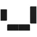Set comodă TV Pe perete 4 pcs Stejar Negru Lemn compozit - WALTI WALTI