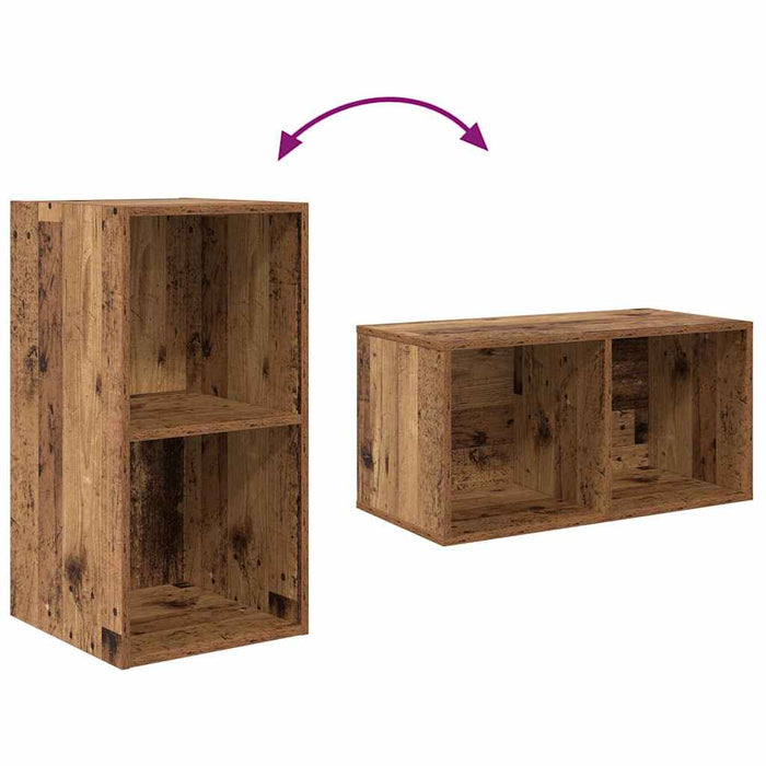 Set comodă TV Pe perete 4 pcs Lemn Vechi Lemn compozit - WALTI WALTI