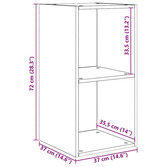 Set comodă TV Pe perete 4 pcs Lemn Vechi Lemn compozit - WALTI WALTI