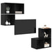 Set dulap TV 4 pcs Stejar negru 37 x 37 x 72 cm Lemn compozit - WALTI WALTI