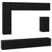 Set comodă TV Pe perete 8 pcs Stejar Negru Lemn compozit - WALTI WALTI
