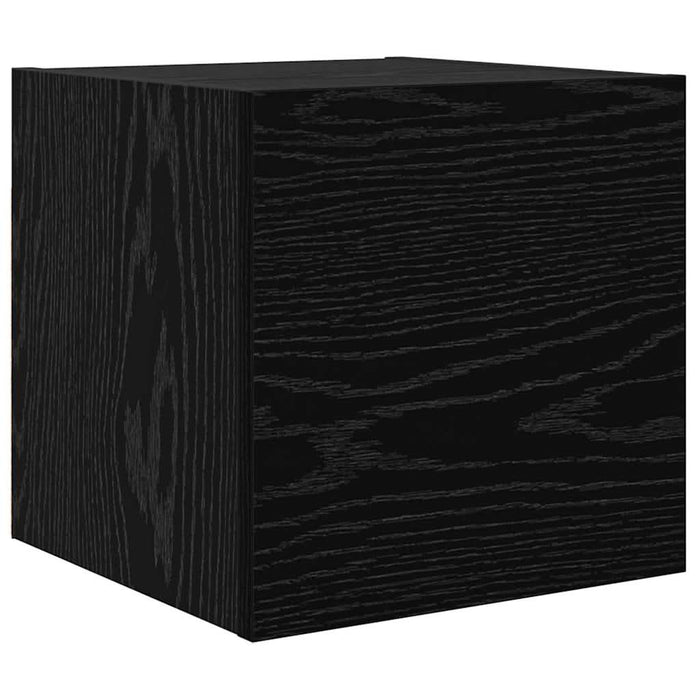Set comodă TV Pe perete 8 pcs Stejar Negru Lemn compozit - WALTI WALTI