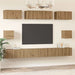 Set comodă TV Pe perete 8 pcs Stejar Artizanal Lemn compozit - WALTI WALTI