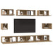 Set comodă TV Pe perete 8 pcs Stejar Artizanal Lemn compozit - WALTI WALTI