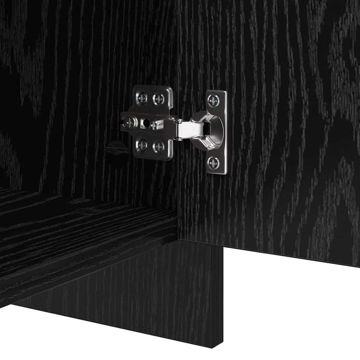 Bufet cu raft cu ușă 2 pcs Stejar negru 70 x 41 x 75 cm Lemn compozit - WALTI WALTI