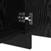 Bufet cu raft cu ușă 2 pcs Stejar negru 70 x 41 x 75 cm Lemn compozit - WALTI WALTI
