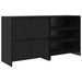 Bufet cu raft cu ușă 2 pcs Stejar negru 70 x 41 x 75 cm Lemn compozit - WALTI WALTI