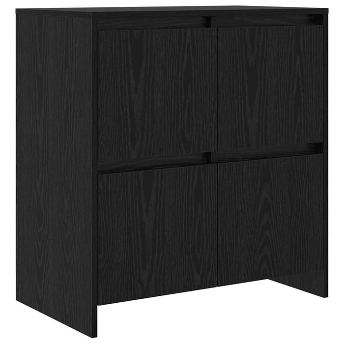 Bufet cu raft cu ușă 2 pcs Stejar negru 70 x 41 x 75 cm Lemn compozit - WALTI WALTI